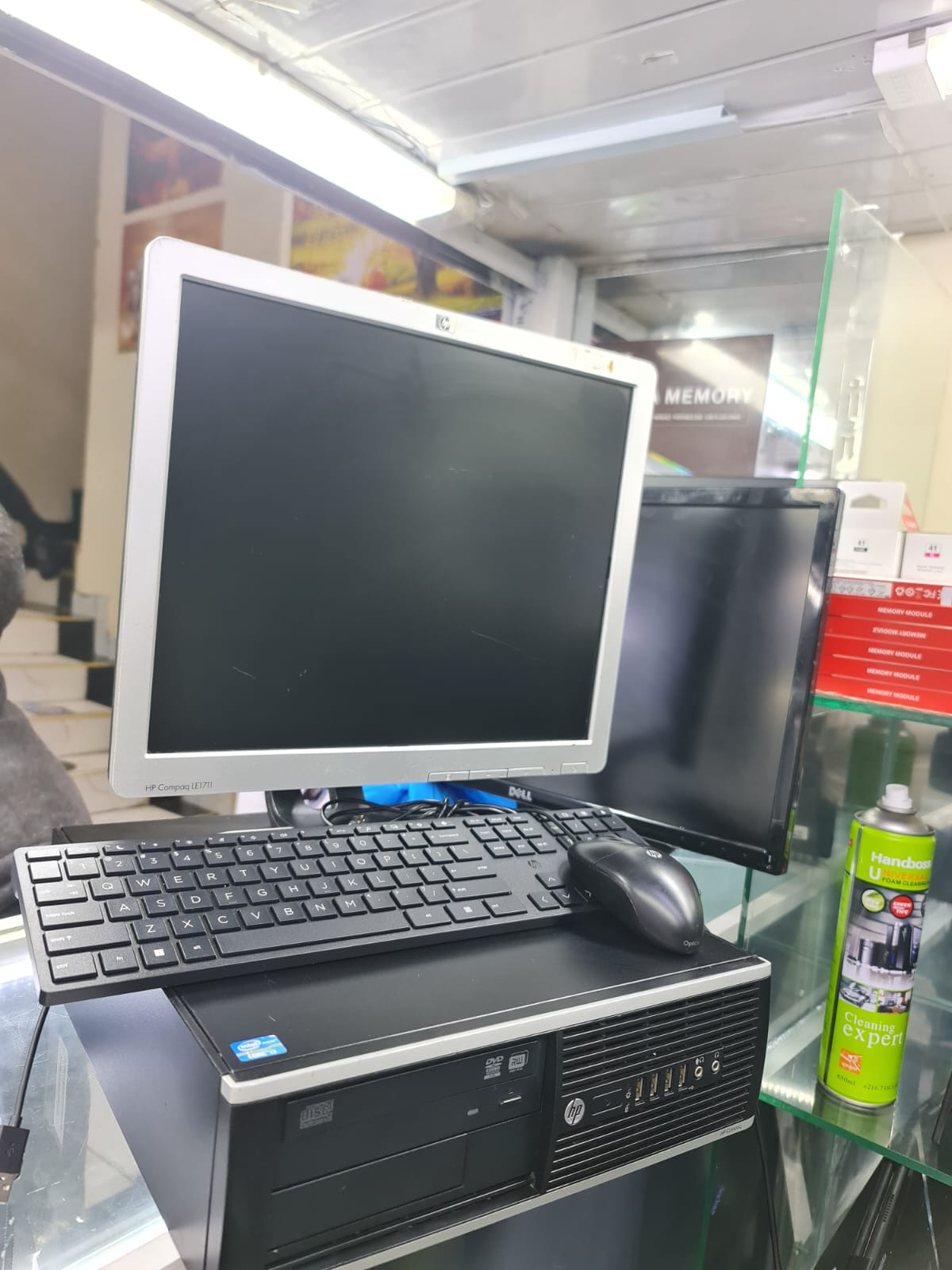 Refurbished HP COMPAQ INTEL CORE I5-8GB RAM, 500GB HDD-3.0GHz Desktop computer + 17" Monitor-Black,windows 10 office 2016 pre installed