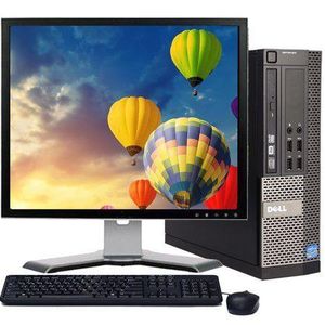 ( FULL SET with 17.5'' monitor ) Refurbished Dell OptiPlex 790/7010/3010 SFF Desktop Computer PC Intel Quad-Core i3 - 2400 3.4GHz, 4GB DDR3 500GB HDD HDMI DVD Windows 10 Pro 64-bit