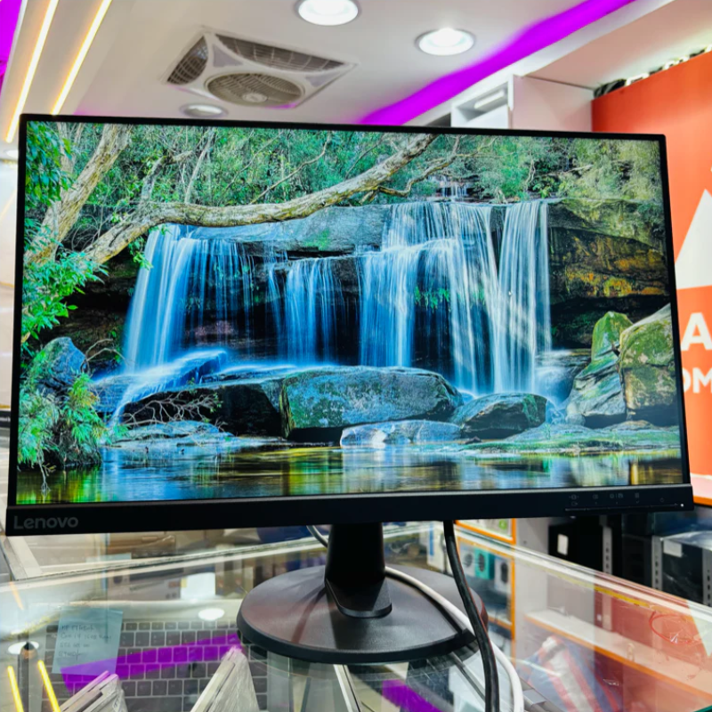 Lenovo Refurbished Monitor Edge To Edge 24 Inches Full HD 1920x1080. High Resolution 24 Inches IPS. Frameless Display Technology PLUS Free HDMI Cable And Power cord