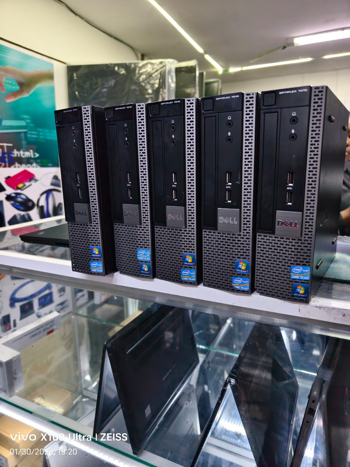 ( FULL SET with 17.5'' monitor ) Refurbished Dell OptiPlex 790/7010/3010 SFF Desktop Computer PC Intel Quad-Core i3 - 2400 3.4GHz, 4GB DDR3 500GB HDD HDMI DVD Windows 10 Pro 64-bit