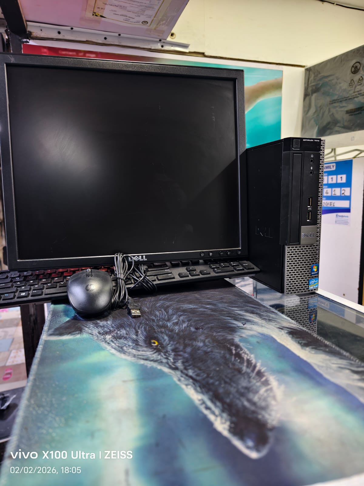 ( FULL SET with 17.5'' monitor ) Refurbished Dell OptiPlex 790/7010/3010 SFF Desktop Computer PC Intel Quad-Core i3 - 2400 3.4GHz, 4GB DDR3 500GB HDD HDMI DVD Windows 10 Pro 64-bit