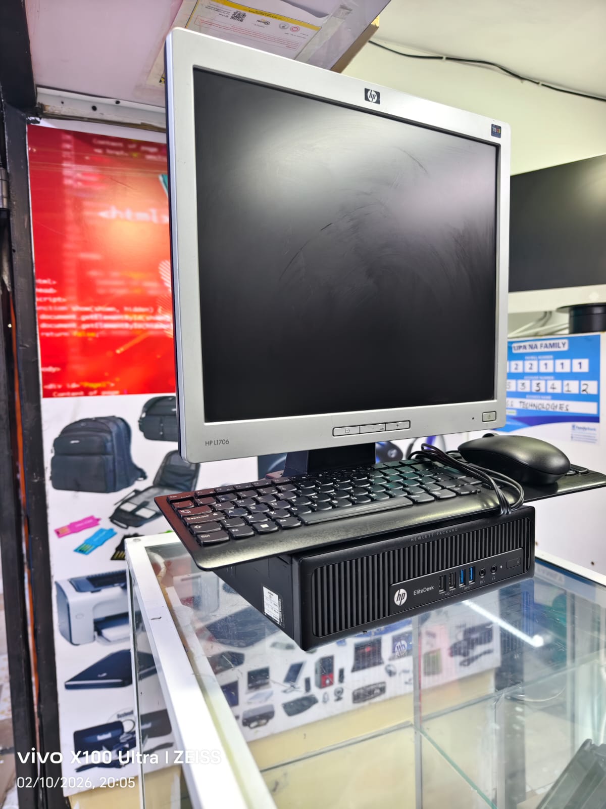 HP Elitedesk 800 G1 USDT mini desktop i5 4th Gen 8gb Ram 500gb hdd WIN11 PRO , MS-Office Refurbished 17 inches hp monitor. FREE KEYBOARD ,MOUSE AND POWER CABLES