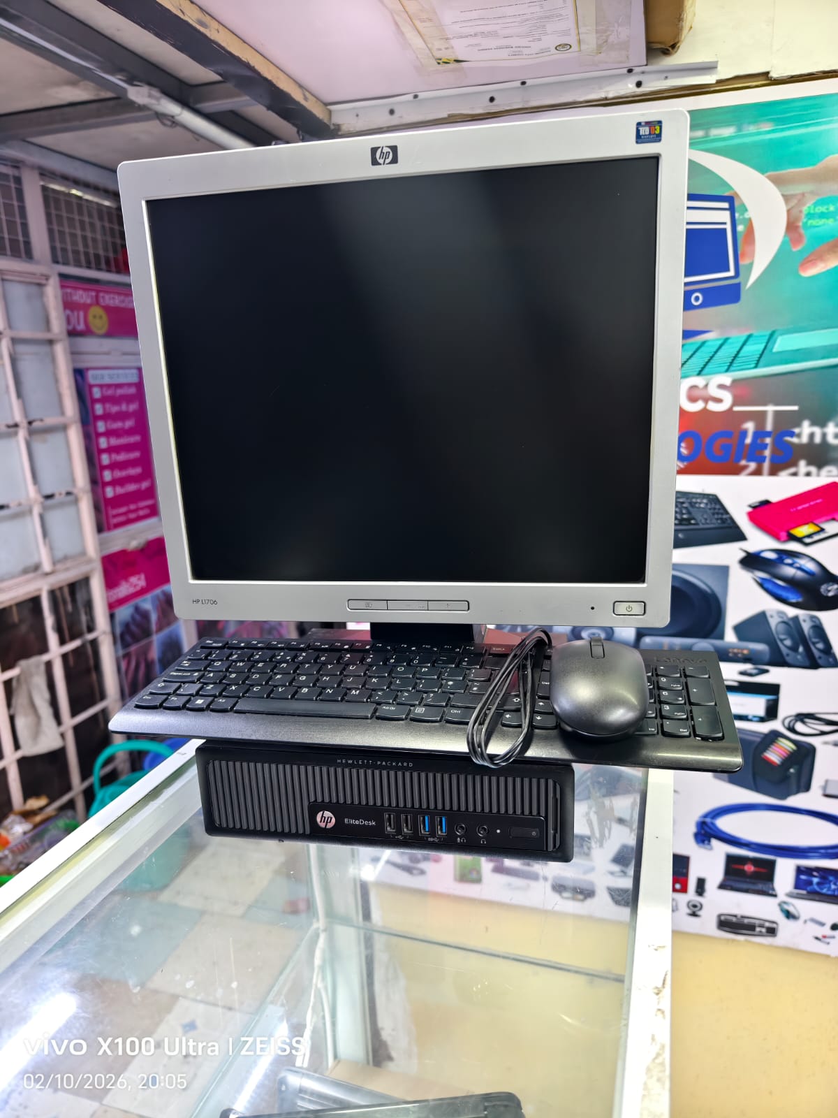 HP Elitedesk 800 G1 USDT mini desktop i5 4th Gen 8gb Ram 500gb hdd WIN11 PRO , MS-Office Refurbished 17 inches hp monitor. FREE KEYBOARD ,MOUSE AND POWER CABLES