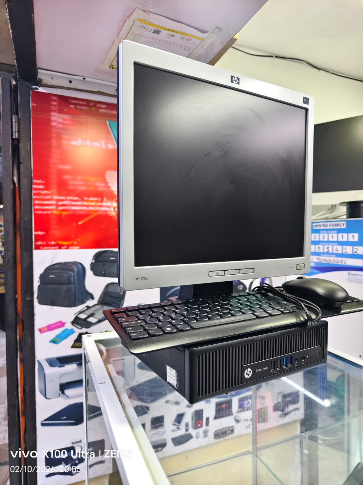 HP Elitedesk 800 G1 USDT mini desktop i5 4th Gen 8gb Ram 500gb hdd WIN11 PRO , MS-Office Refurbished 17 inches hp monitor. FREE KEYBOARD ,MOUSE AND POWER CABLES