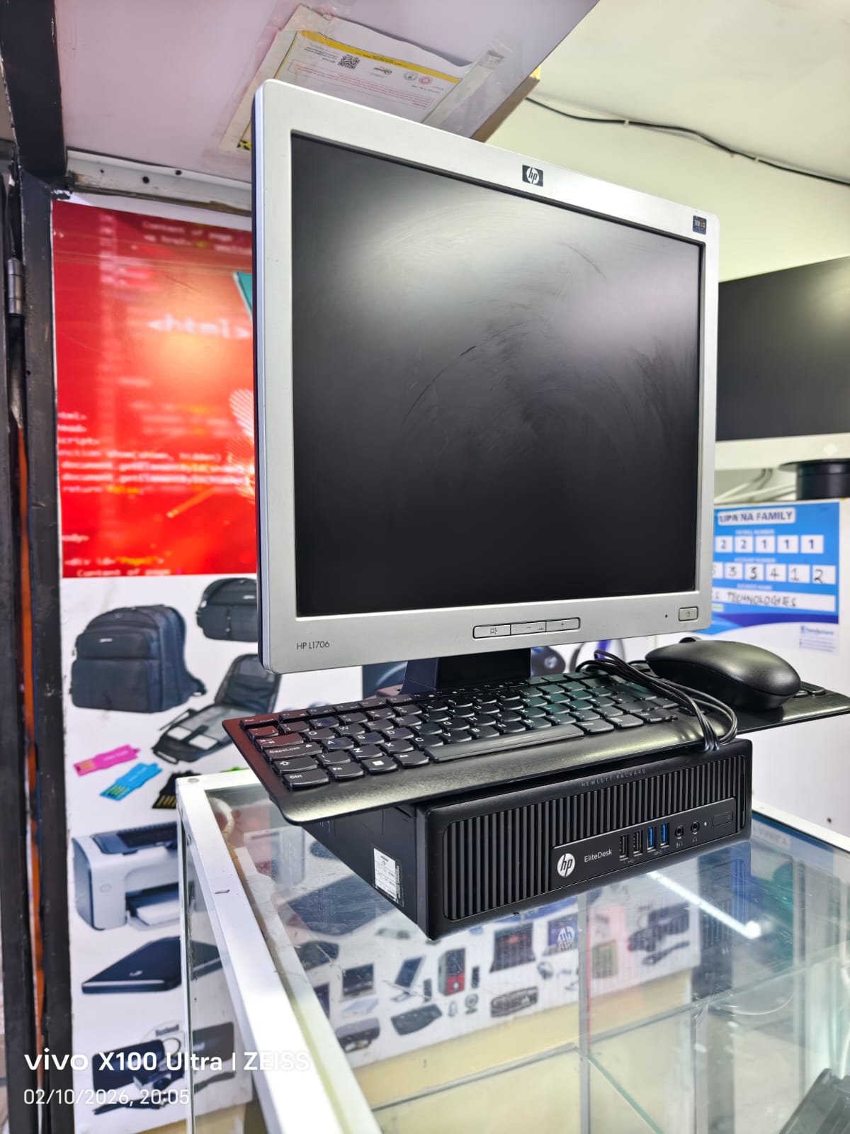 HP Elitedesk 800 G1 USDT mini desktop i5 4th Gen 8gb Ram 500gb hdd WIN11 PRO , MS-Office Refurbished 17 inches hp monitor. FREE KEYBOARD ,MOUSE AND POWER CABLES