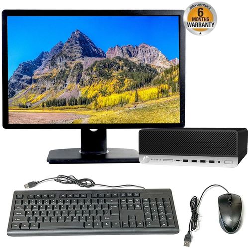 HP Refurbished ProDesk 600 G4 Core I5 8GB 500GB SSD 9TH Gen Business SFF Desktop CPU + 20 Inch Monitor (6 Months WRTY)