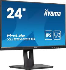 iiyama ProLite E2410HDS 24-Inch Full HD WIDESCREEN Monitor – 1920x1080 LED Display, DVI/HDMI/VGA, Fast 2ms Response Time – Energy Efficient Office WITH FREE HDMI AND POWER CABLE AND INBUILT SPEAKERS
