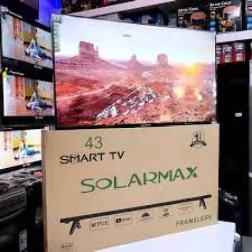 Solar Max 43-Inch Full HD LED Smart TV with Built-In Wi-Fi, Dolby Audio, and Android OS