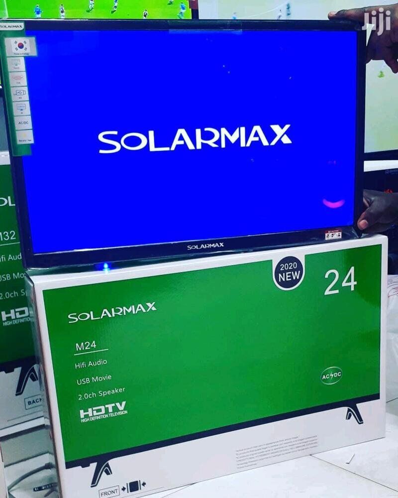 Solarmax 24-Inch Digital LED TV – HD Display, Slim Design, Built-In Digital Tuner, Free-to-Air Channels, Energy-Efficient, HDMI & USB Ports, Crystal-Clear Picture Quality, Wide Viewing Angle.