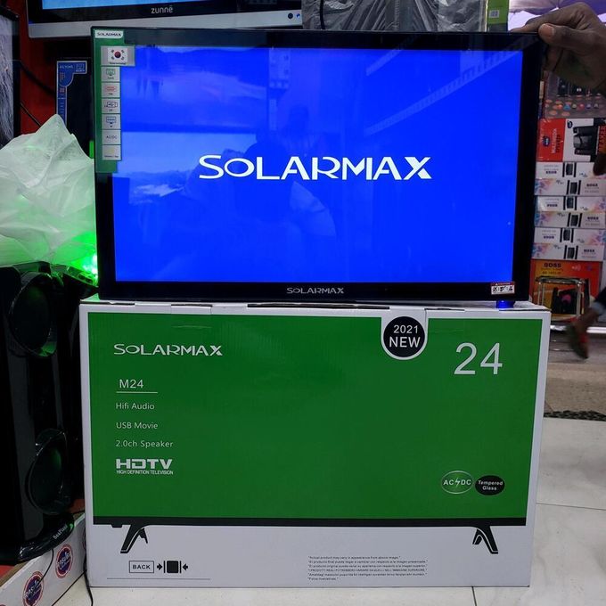 Solarmax 24-Inch Digital LED TV – HD Display, Slim Design, Built-In Digital Tuner, Free-to-Air Channels, Energy-Efficient, HDMI & USB Ports, Crystal-Clear Picture Quality, Wide Viewing Angle.