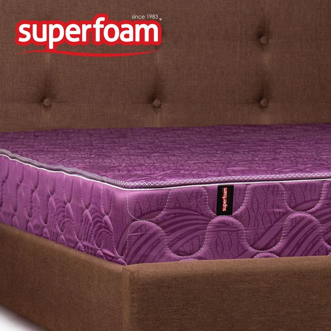 Superfoam Morning Glory High Density Mattress – 6 Inches Heavy Duty, Durable Foam Core, Firm Support, Luxurious non-Quilted Cover, Ideal for Home and Institutional Use, Available in Multiple Sizes