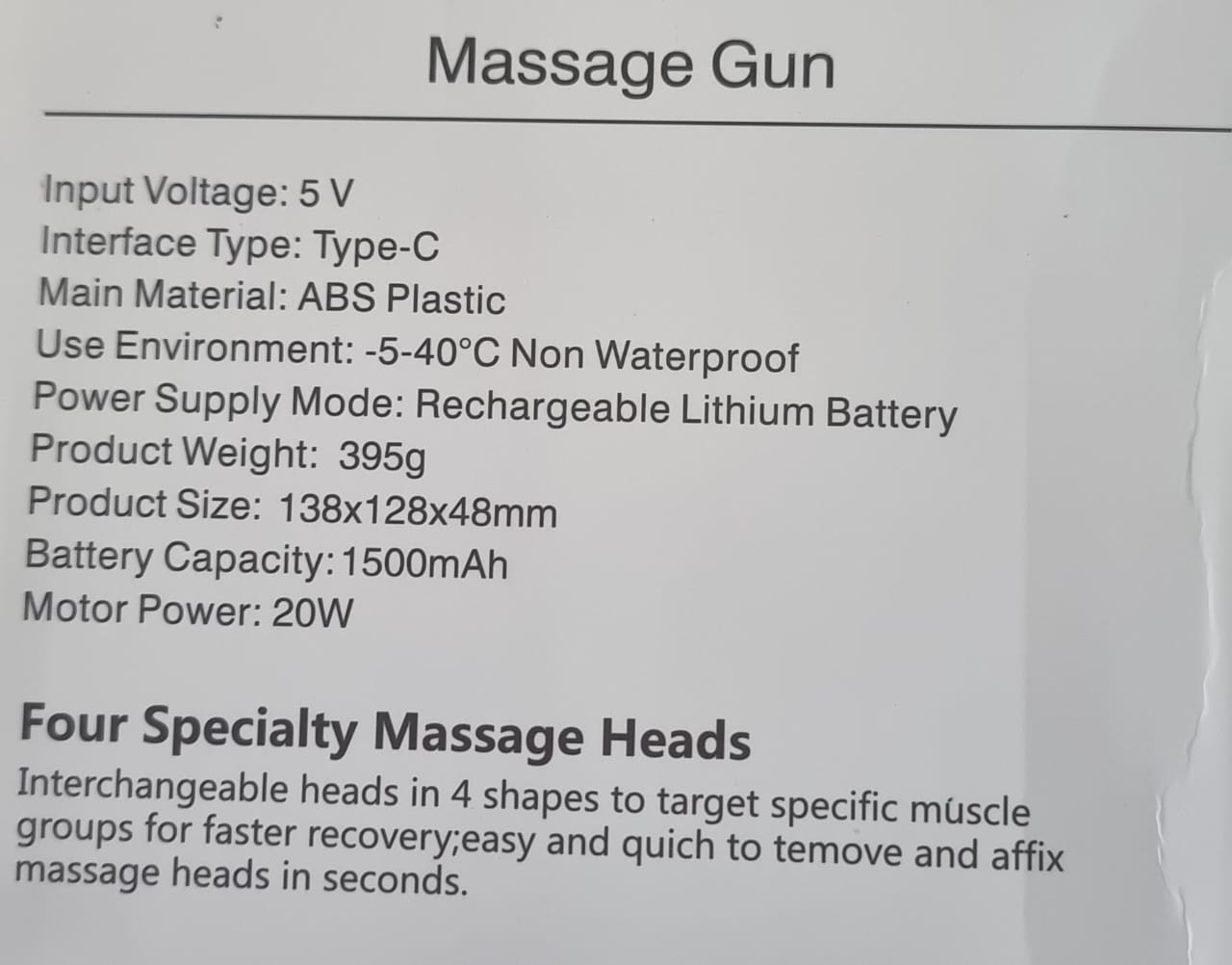 💆‍♂️ Massage Gun – 6-Speed, 4 Head Options, Rechargeable, Deep Tissue Relief, Available in 4 Colors with Golden Ring ✨