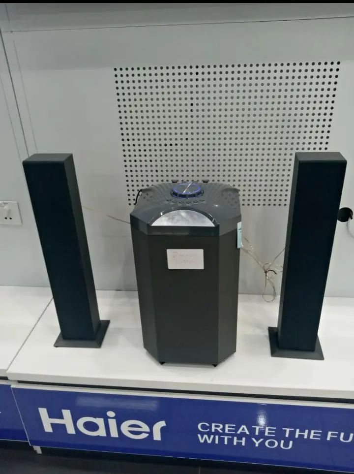 🔥🎶 [LIMITED OFFER] Haier 2-in-1 Home Theater Sound System 🔊 – Super Bass 💥 | Bluetooth, FM & USB Ready 📻📲 | Rich Surround Sound 🎧 | Sleek Design 🖤 | The Ultimate Audio Experience for Your Home