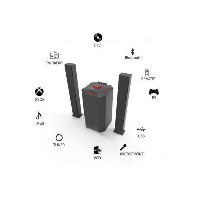 🔥🎶 [LIMITED OFFER] Haier 2-in-1 Home Theater Sound System 🔊 – Super Bass 💥 | Bluetooth, FM & USB Ready 📻📲 | Rich Surround Sound 🎧 | Sleek Design 🖤 | The Ultimate Audio Experience for Your Home
