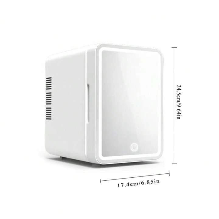 🔥 4L Portable Beauty Mini Fridge with Mirror – Dual Power for Car & Home – Skincare, Makeup & Drinks Cooler! 🔥