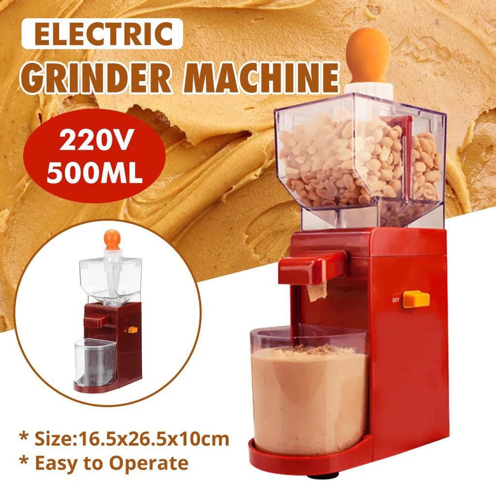 🎁🥜 Electric Peanut Butter Maker Machine 500ml 🍯 220V – Powerful Nut Grinder for Smooth Homemade Paste 💪✨