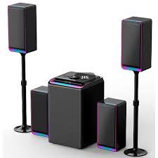 Globalstar GS-PRO4 4.1 Channel Multimedia Speaker System 🔊🔥 | Bluetooth | USB/SD | FM Radio | LED Lights ✨ | Deep X-Bass | Remote Control