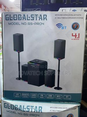Globalstar GS-PRO4 4.1 Channel Multimedia Speaker System 🔊🔥 | Bluetooth | USB/SD | FM Radio | LED Lights ✨ | Deep X-Bass | Remote Control
