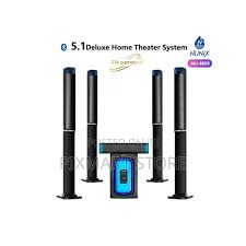NUNIX 8809 5.1 Deluxe Home Theater System 🔊🎶 | Bluetooth, LED Lights, FM Radio | 12000W PMPO | Remote Control