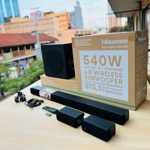 🎶🔥 Hisense 540W 5.1 Channel Soundbar with Wireless Subwoofer – Ultimate Home Theater System, Bluetooth, Dolby Digital, HDMI ARC - Experience Immersive Sound! 🔊✨