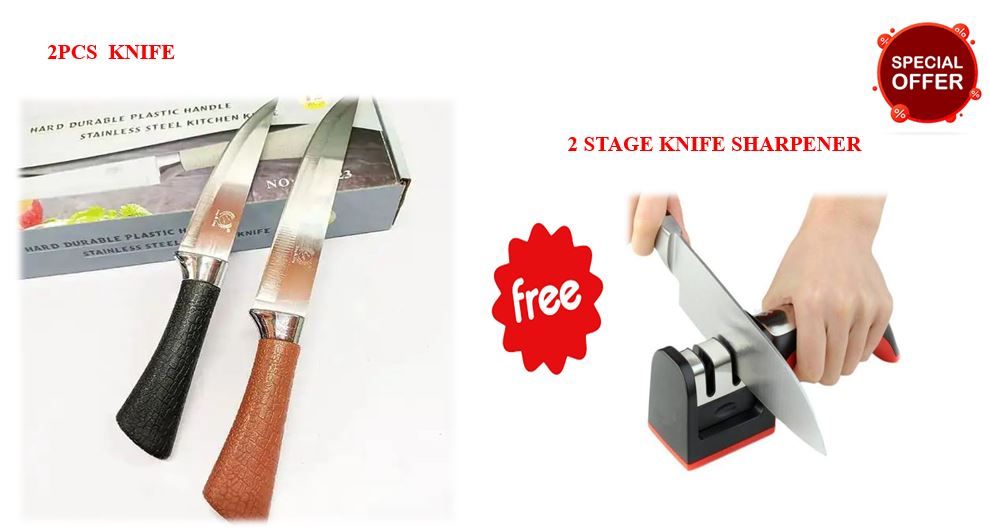 Price drop 📌📌- OFFER ON  2 KNIVES AND 2 STGE KNIFE SHARPENER