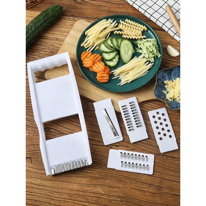5 in 1 manual Multi-Functional Vegetable Slicer & Grater, stainless steel slicing tool, Potato Shredder, Radish & Cucumber Grater And Slicer For Kitchen,Vegetable Fruit slicer,Cutter,Salad maker.