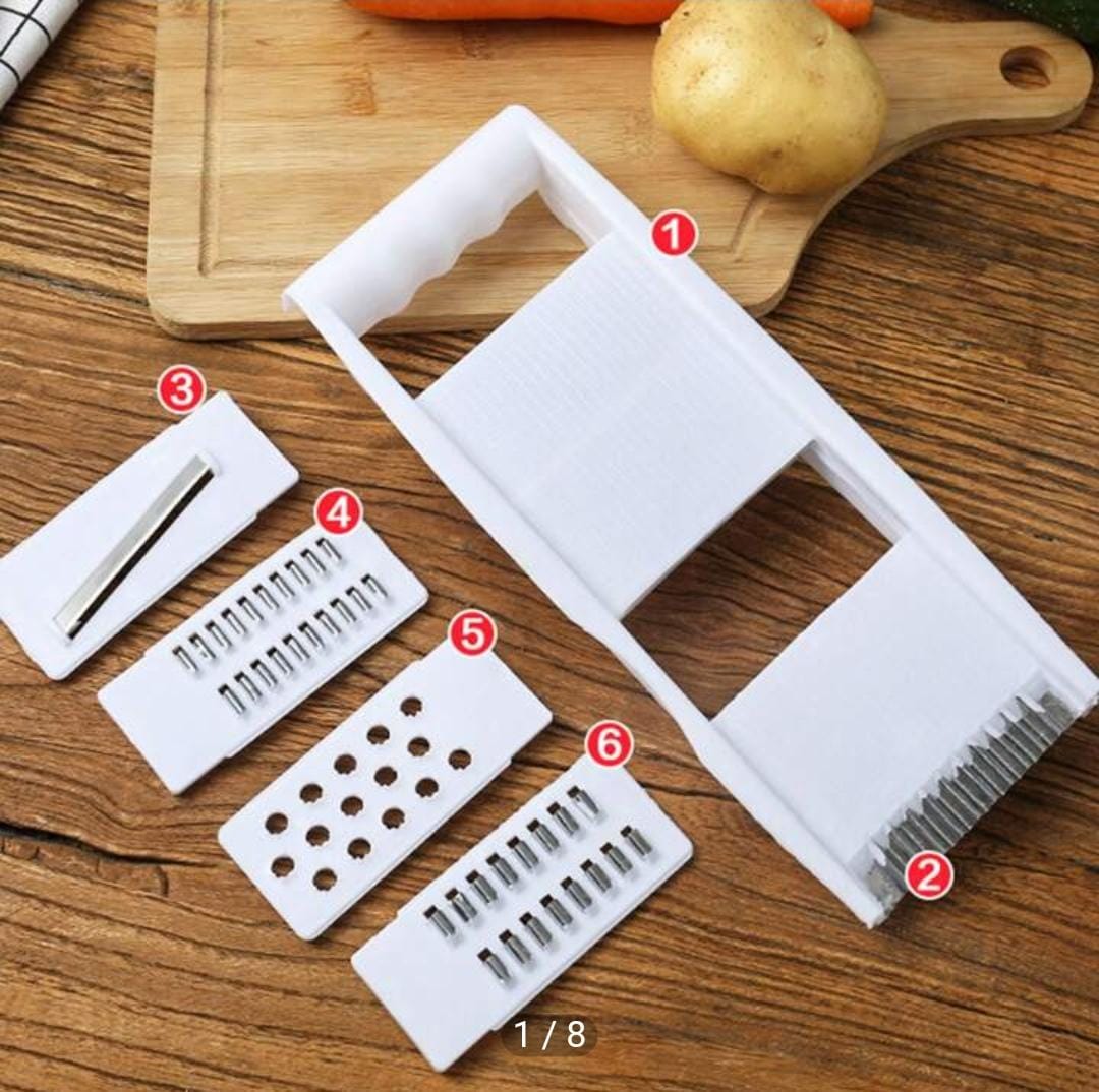 5 in 1 manual Multi-Functional Vegetable Slicer & Grater, stainless steel slicing tool, Potato Shredder, Radish & Cucumber Grater And Slicer For Kitchen,Vegetable Fruit slicer,Cutter,Salad maker.