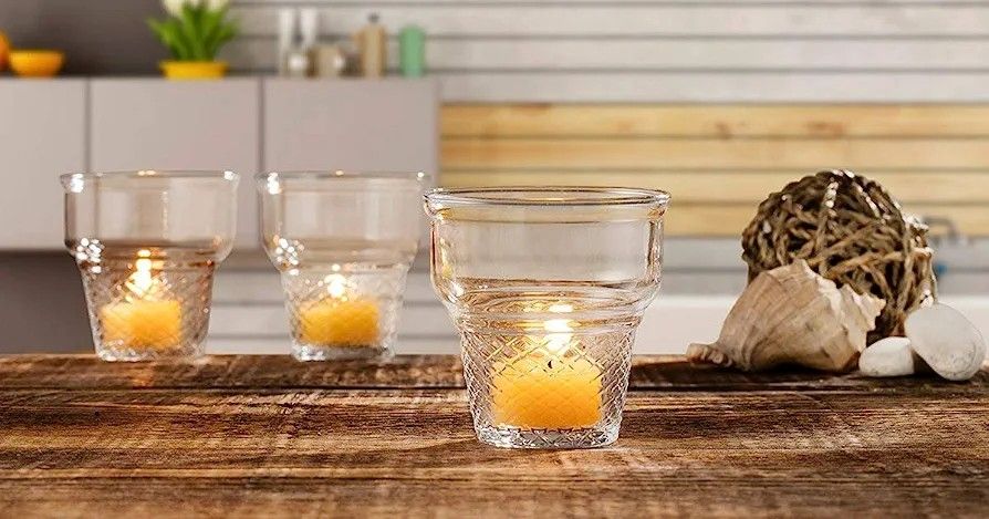 Set of 3 Pasabahce Minicornet Ice Cream Cup Glass, Sturdy, No Sharp Edges, Freezer Safe, 450 m