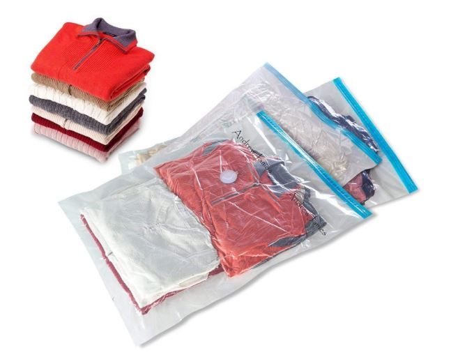 Vacuum Compressed Space Saver Storage Bags Ideal for Clothes, Duvets, Bedding, Pillows, Curtains and Travelling : 2 sizes:💫🌟70×100cm 💥80x110cm