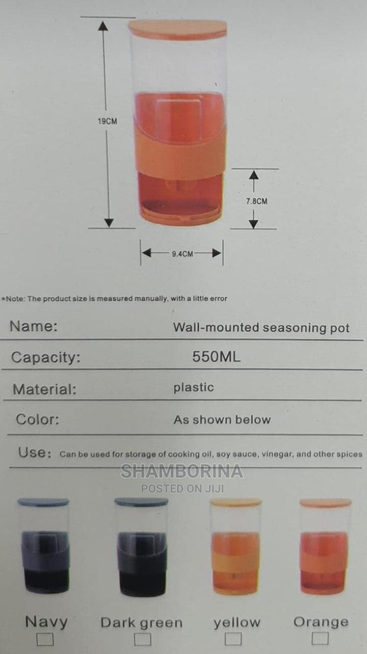 550ml wall mounted oil, spices or seasoning pot - KINDLY WATCH THE VIDEO FOR  BETTER DEMONSTARATION .