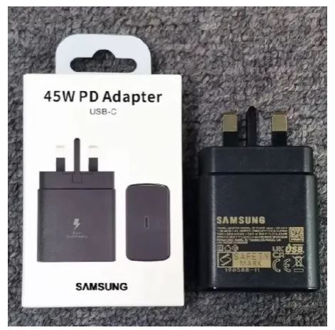 Samsung 45W USB-C Fast Charger Adapter, Compatible with Galaxy A15, A25, A05s, S20 FE, S23 FE, and All Type-C Devices – Type-C Output for USB-C to USB-C Cables