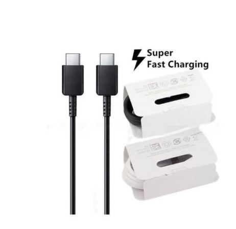 Samsung 25W Super Fast Charging 5A USB-C to USB-C Cable – Original Samsung 25W Charger Cable for Galaxy A14, A24, A34, A54, S21, S22, S23, S24, Note, and Other Type-C Devices
