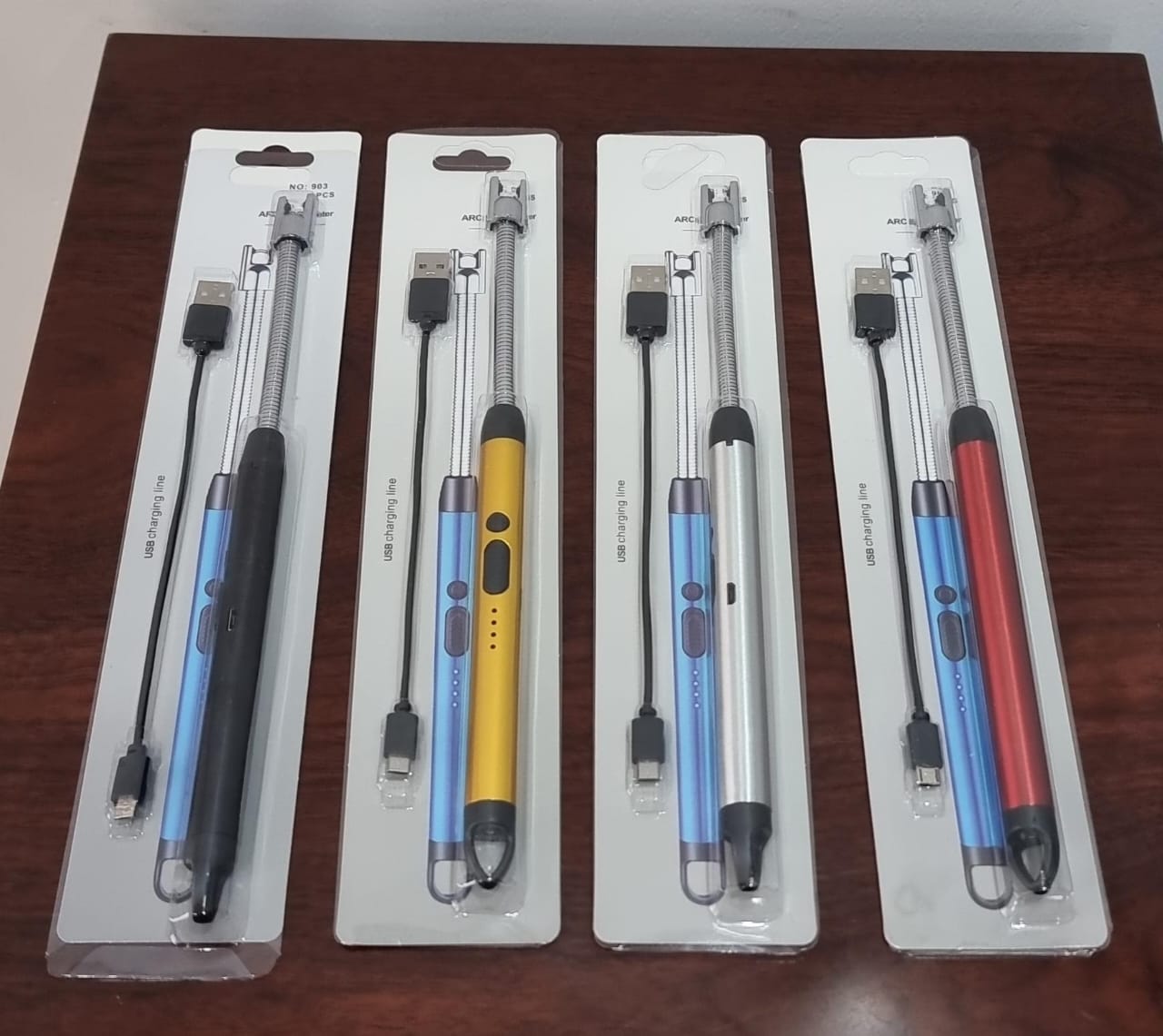 USB Charged Arc BBQ Lighter- 360° Electric Rechargeable Arc Lighter USB Windproof Flameless Plasma Ignition Long Kitchen Lighters Gas Lighter for Candle Gas S-kindly watch the video on how it to it