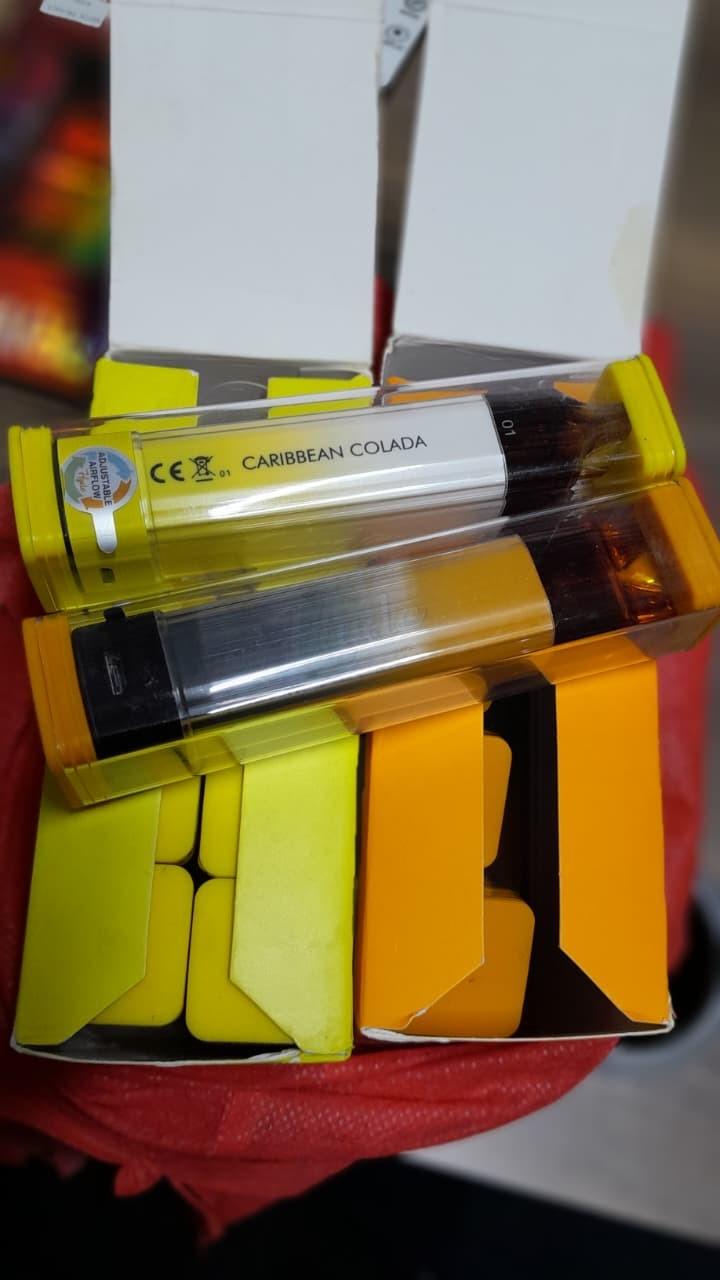 Vape Summer Luv, Banana Ice, Strawberry, OJ, Cherry Peach Lemonade, Berry Ice Cream, Caribbean Collada – 4000 Puffs, Rechargeable, Prefilled, Draw Activated Electronic Vaping Device