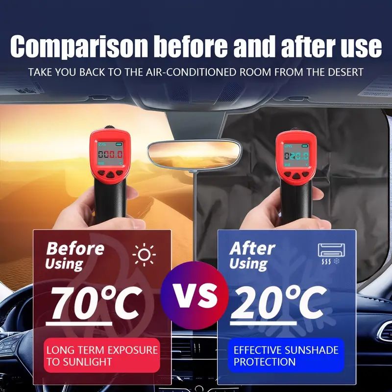 Premium Car Sunshade & Dust Cover Winter,Universal UV, Snow, Rain Protection, Waterproof Durable Shield for Windshield & Windows Indoor/Outdoor Use,Car Winter Sunshade Dust Cover Shield Univers