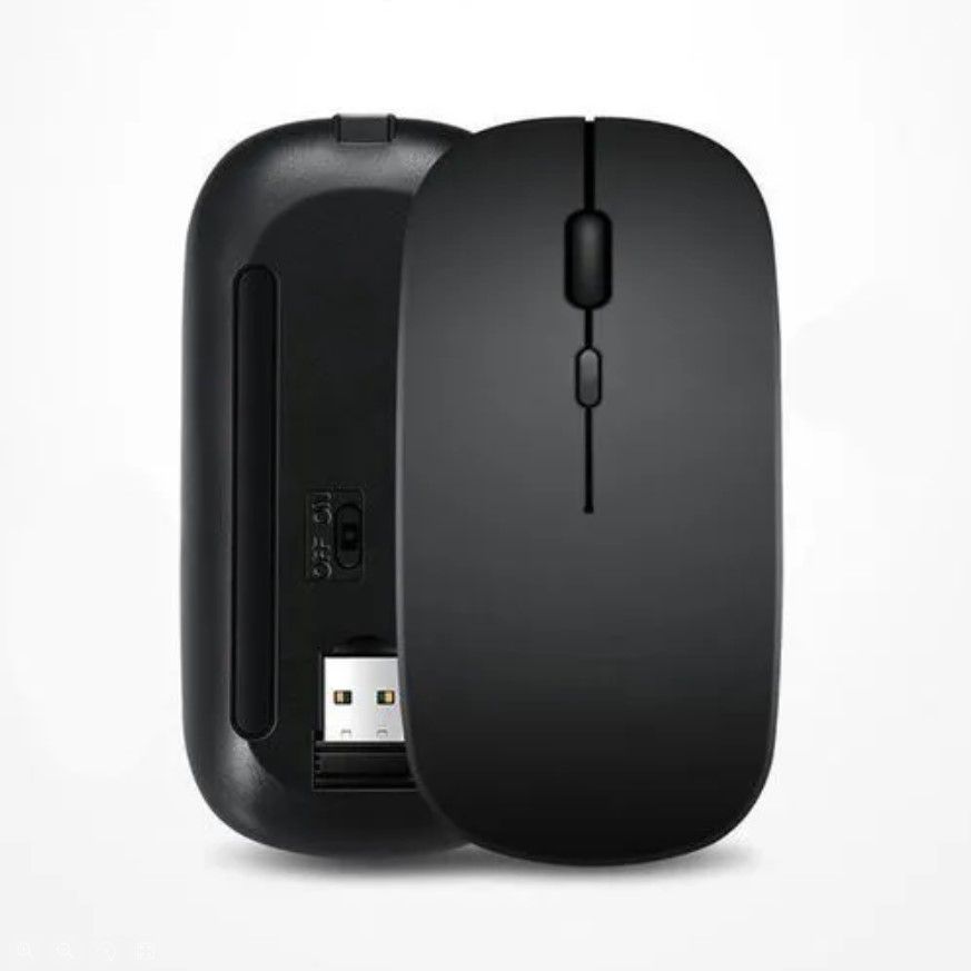 Wireless Rechargeable Bluetooth Mouse Silent Click, Adjustable DPI, Slim Ergonomic Design, USB Receiver, Long Battery Life, Fast Charging, Smooth Precise Control