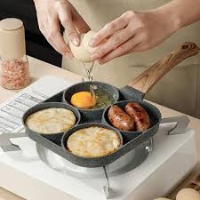 Pan High Quality Heavy Granite Non-stick 4 Slot Pancake/egg