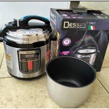 6 Litre Dessini Electric Pressure Cooker ) Lid Auto Lock: The cooker cannot gain pressure when the lid is not well closed and the lid cannot be opened when the inner pressure is too high.