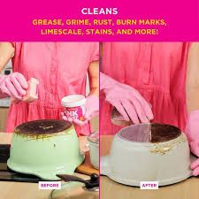 PINK STUFFThe Star Drops Pin. 500g pink stuff, Effective for cleaning sufurias, tiles, sinks, ovens, and more. Tough on stains but gentle on a variety of surfaces. Safe for everyday use around the hom