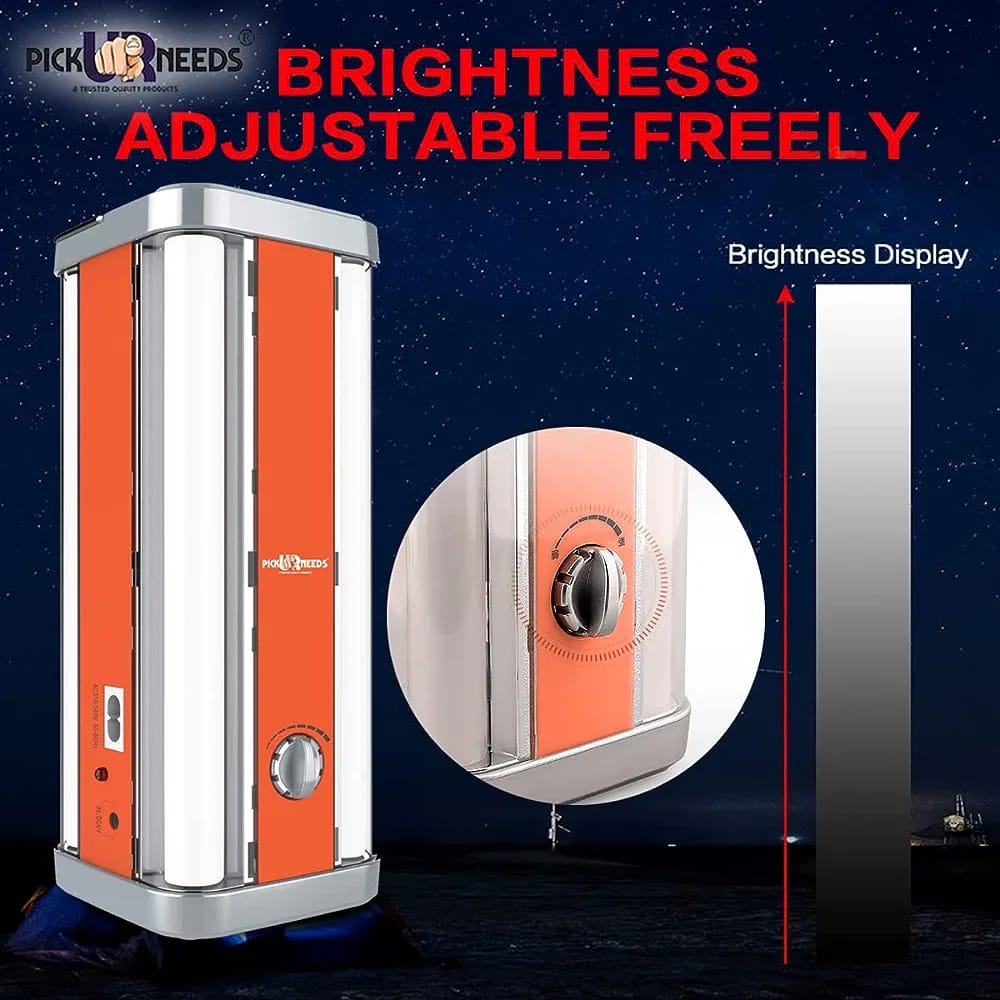 Kamisafe Hot Sale 4 Corner Rechargeable LED Emergency Lamp, Rechargeable Home Emergency 4 Tube Floor Lantern Lamp Light And Hanging Handle