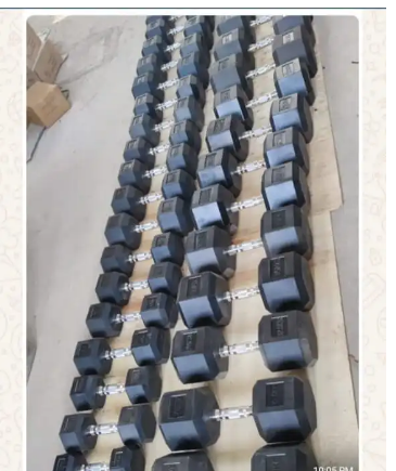 5KG[2.5 by 2.5], 10kg5 by 5 kg][, 20KGS[10kg by 10kg] 30kgs[15kg by 15kg],40kg[20kg by 20kg]Dumbbells - Hexagonal Dumbell Body Building Gym/ Home Work Out Weights ( A Pair)