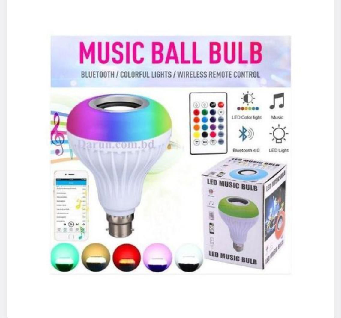LED Colorful Light Bluetooth Music Bulb Bluetooth Speaker LED Bulb Smart Colorful Remote Control E27 Home Music Ball