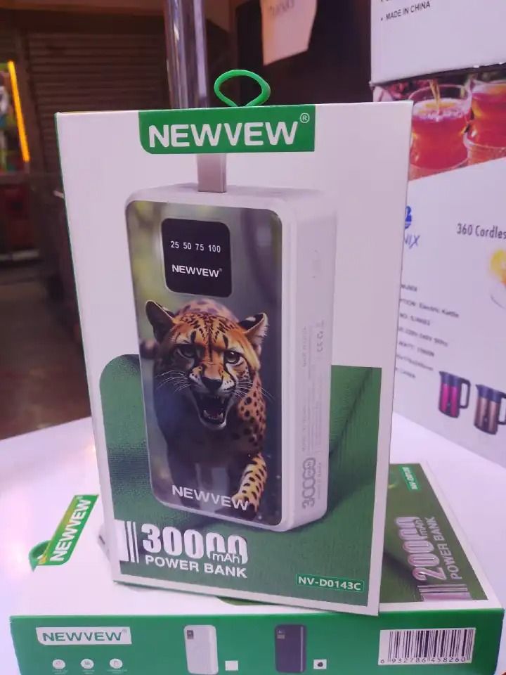 NEWVEW 30,000mAh High-Performance Power Bank with Digital Display – Fast Charging Portable Charger