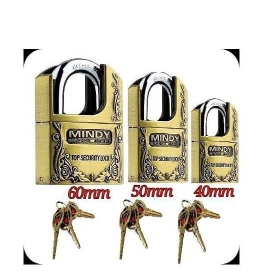Mindy Three (3) Heavy Duty Anti-Burglar Theft Zink Alloy Security Padlocks With 3 Keys
