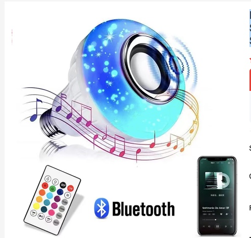 Double Base Wireless Bluetooth Speaker Bulb APP Control LED Lamp Smart Light Music Player Audio Remote Control Subwoofer Speaker Systems