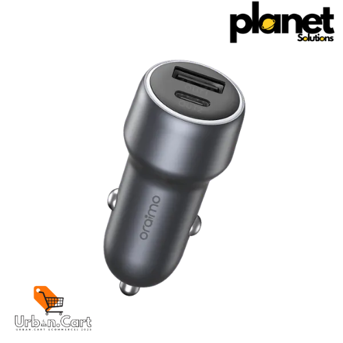 Oraimo 48W Car Charger Adapter with Dual Output,Type C PD 48W & QC 3.0 Quick Charge,Lightweight & Durable Metal Body & Fast Charging Compatible with iPhone, All Smartphones, Tablets & More