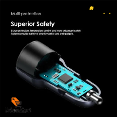 Oraimo Bullet 48 48W Fast Charging Compact Safe Car Charger | Bullet 48 48W Car Charger
