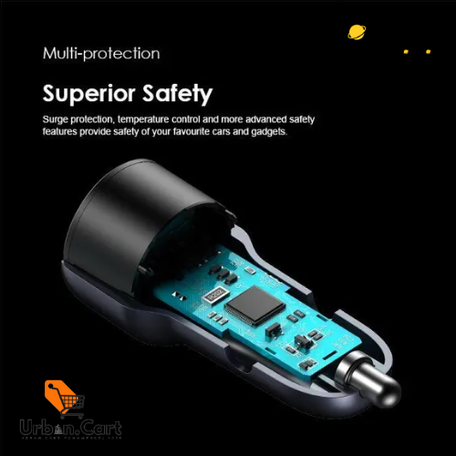 Oraimo 48W Car Charger Adapter with Dual Output,Type C PD 48W & QC 3.0 Quick Charge,Lightweight & Durable Metal Body & Fast Charging Compatible with iPhone, All Smartphones, Tablets & More