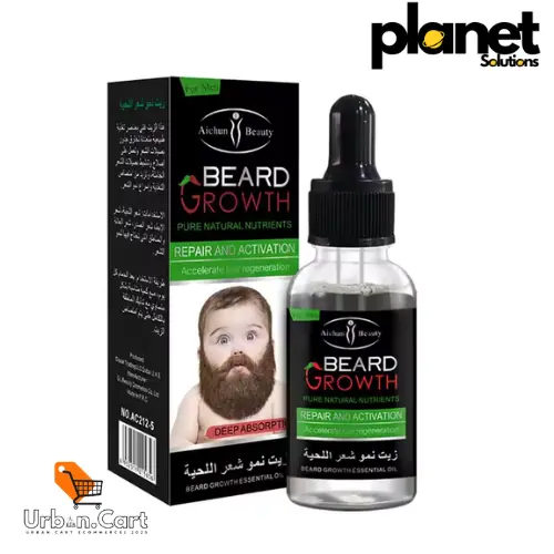 AICHUN BEAUTY Beard Grow Oil | Facial Hair Supplement |Thicker Beard Care|Mens Hair Growth Vitamins 30ml/1.01oz