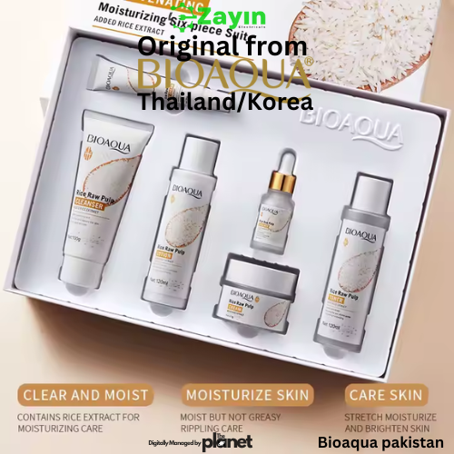 Original Bioaqua Rice Whitening Skin Set
Bioaqua Moisturizing and Firming Skincare Kit
Bioaqua 6-Piece Face Set with Rice Extract
Full Face Care Kit – Cleanser, Toner, Serum, Cream
Korean Skincare